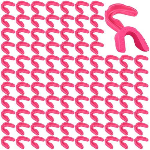 Kathfly 100Pack Sport Mouth Guard Bulk Athletic Mouthguard, Pink - color: Pink
