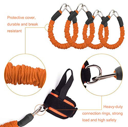 Speed and Agility Resistance Bands Trainer for Vertical Jump Squat Boxing MMA Taekwondo Karate Bounce Softball Basketball Volleyball Football Training - color: Orange
