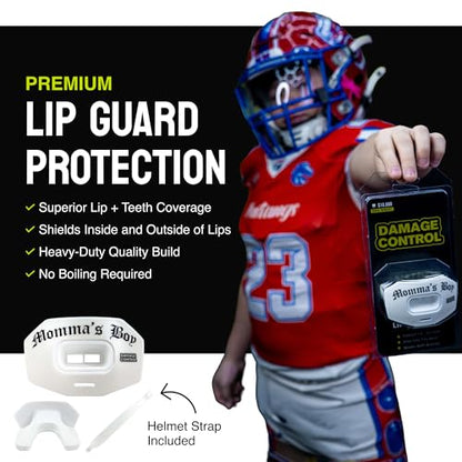 DAMAGE CONTROL Youth Football Mouth Guard – Momma's Boy - color: Momma's Boy