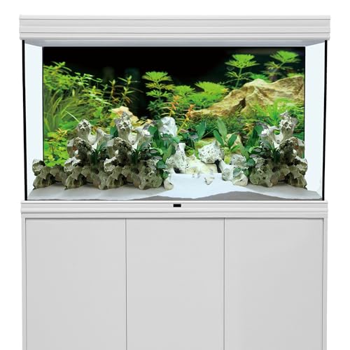 AWERT 30x18 inches Aquarium Background Seaweed Aquarium Background Aquatic Plant Stone River Bed & Lake Fish Tank Background Vinyl Background - size: 30x18in/75x45cm