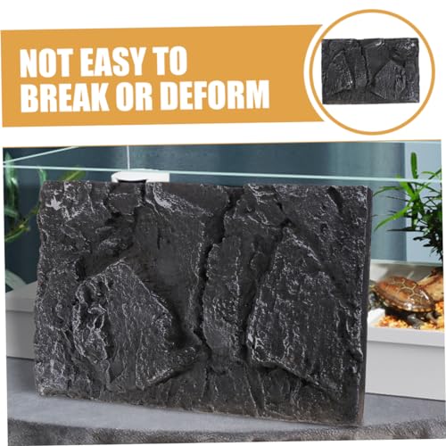 Happyyami Lifelike Aquarium Rock Reptile Tank Backgrounds 3D Landscape Boards Snake Habitat Decoration