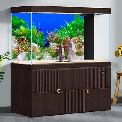 Underwater Green Aquatic Plants Aquarium Background Undersea Grass Rock Stone Sandbed Bottom Fish Tank Background Green Purple Seagrass On Blue Backgrounds Aquarium Reptile Tank Wallpaper 48x24in - size: 48(W)x24(H)inches/ 120(W)*60cm(H)