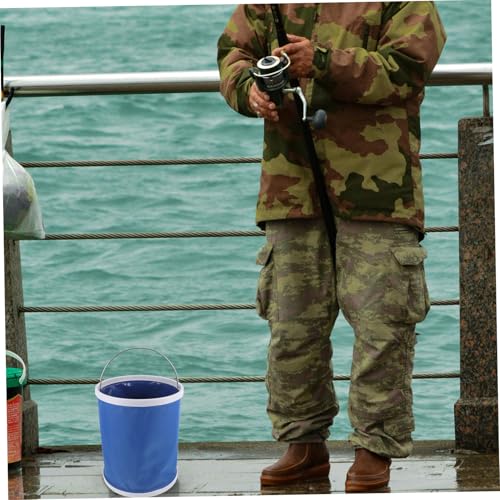 Ciieeo Foldable Utility Bucket Portable Camping Water Container with Handle for Car Cleaning