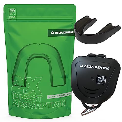 Mouth Guard, ADA Accepted, 1-Pack Plus Case, Adult Black - color: Black, size: Adult