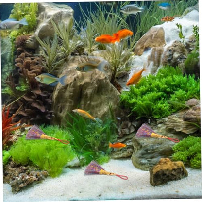 Kisangel 10pcs Floating Spawning Mops for Fish Breeding User Friendly Grass for Aquarium Tanks Durable Versatile Hideout for Betta and Fry Care - color: Violet