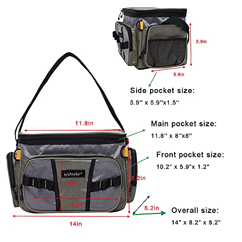 Fishing Tackle Bags Soft Side Fishing Tackle Box Storage Bag for Saltwater or Freshwater
