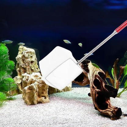 Cabilock Mini Telescopic Shrimp Net for Aquarium Small Fine Mesh Fish Net with Extendable Handle for Fish Tank Maintenance and Shrimp Catching