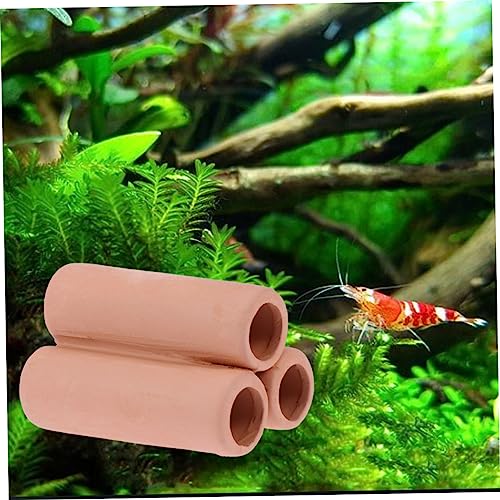 MERRYHAPY Aquarium Decor Ceramic Shrimp House Moss Tube Mineral Tube Plant Pot for Fish Tank