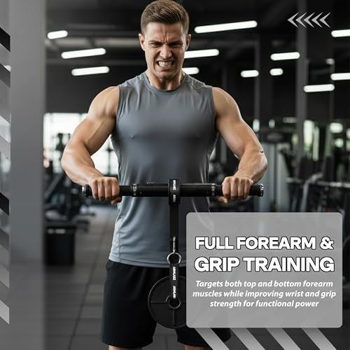 ArmLabz Forearm Roller 3.0 Premium Wrist Roller and Forearm Strengthener, Grip Strength Trainer and Hand Exerciser, Quick Reset, One Arm Use, Metal Core, Heavy-Duty Strap