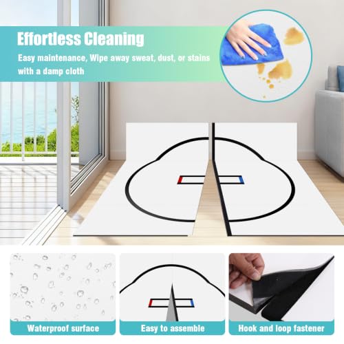 Generic 10x10ft Foldable XPE Jiu Jitsu Floor Exercise Mat for Home Landing Training Mat 1.2inch Thick for BJJ MMA Grappling Martial Art Boxing Judo