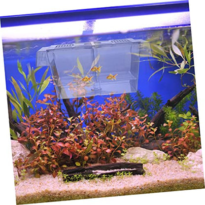 Abaodam 1pc Aquarium Breeding Box Suction Cup Isolation Container for Fish Durable Acclimation Case for Separating Enhances Survival Rate Aquariums