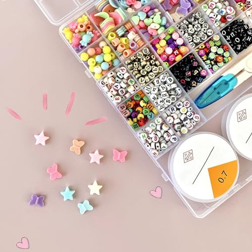 LOYORTY 2 Pack 48 Grids Clear Plastic Organizer Box with Removable Divider, Bead Organizers and Storage, Tackle Box Organizer for Bead, Nail, Jewelry, DIY Crafts
