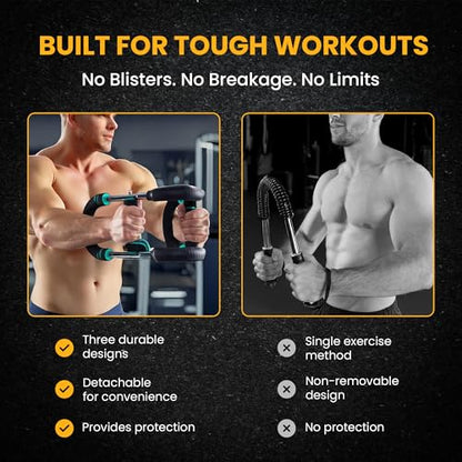 Twister Arm Trainer for Men & Women – Adjustable Forearm & Hand Grip Strengthener – Upper Body Workout Equipment with Travel Bag