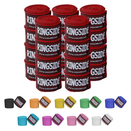 Ringside Mexican Style Boxing Hand Wraps 180" - color: Red, size: 10 Pairs