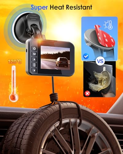 Sticky Adhesive Pad Replacement for Dash Cam Suction Cup Mount, 4pcs 2.2" 3M VHB Round Heat Resistant Double Sided Mounting Sticker Tape for Dashcam Car Dashboard Windshield Camera GPS Holder