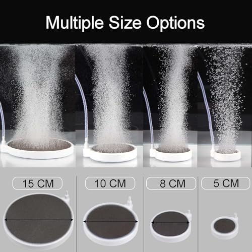 Fish Tank Air Stone, 2 Inch Nano Ultra-High Dissolved Oxygen Diffuser Bubbler, Make Super Tiny Bubbles for 2-30 Gall0n Hydroponics and Aquarium Fish Tank