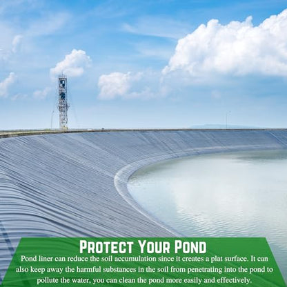 Farm Plastic Supply - 40 Mil Black Pond Liner - Pond Liner, Water Containment Liner, Containment Liner, 40 Mil Fish Pond LLDPE Linern Pond Liner for Outdoor Ponds, Liner (25' x 25') - size: 25' x 25'