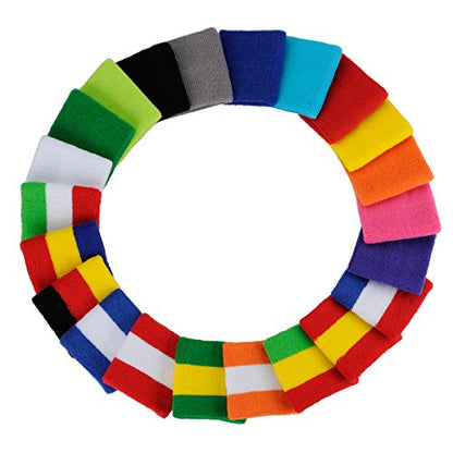 ONUPGO Sweatband Set Sports Headband Wristband Set Sweatbands Terry Cloth Wristband Wrist Sweatband Headbands Moisture Wicking Sweat Absorbing Head Band - color: Black