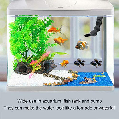 Sorandy Duck Nozzle, 360 Degree Rotating Water Outlet Tube, Flexible Aquarium Pump Connector with 4 Specifications, Ideal for Fish Tank Tornado or Waterfall Effect (Large Flat Duckbill Nozzle) - size: Large flat duckbill nozzle