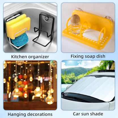 AQUANEAT 20 Packs Suction Cups 1.2 Inch Clear Sucker Pads Without Hook for Glass Home Organization Decoration