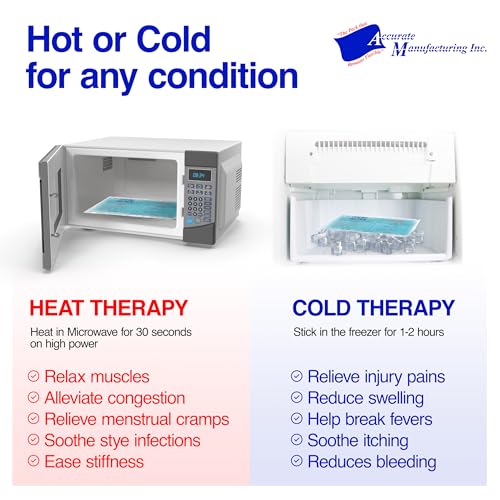 Flexible Reusable Gel Packs for Neck, Wrist, Arm, Back and Shoulder Pain Relief - Versatile Hot or Cold Gel Packs for Injuries, Sore Muscles or Toothache Pain Relief, Blue, 5" x 18", 1 Pack - size: 5"x18"-1 Pack