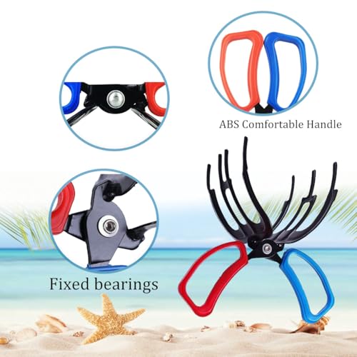 2 Packs Upgrade 3 Claw Metal Fish Gripper, Fishing Pliers Gripper Fish Grabber Tool Multifunctional Metal Fish Control Clamp Forceps Secure Grip on Diverse Freshwater Fish Grip Tackle Holder