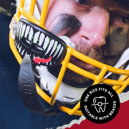 Marvel Venom Lip Guard, Football Mouth Guard with Detachable Strap - color: Venom