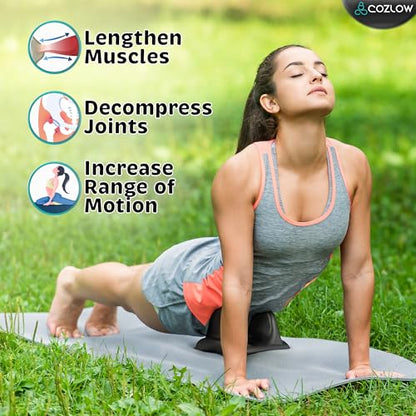 COZLOW Psoas Release Massage Tool for Back & Hip Flexor Muscle Pain Relief - color: Black - Style a