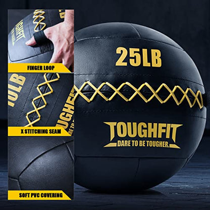 ToughFit Soft Wall Ball - Medicine Ball Set for Cardio Fitness Exercise - Weighted Med Ball for Strength and Conditioning Exercises, Cross Training Lunge, and Partner Toss - style: 15LB+20LB+25LB