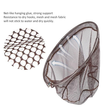 Dip Net, Fishing Net Replacement Netting Outdoor Fishing Quick Dry Landing Net Portable Dip Net Foldable Replacement Net Fishing Gear Accessory