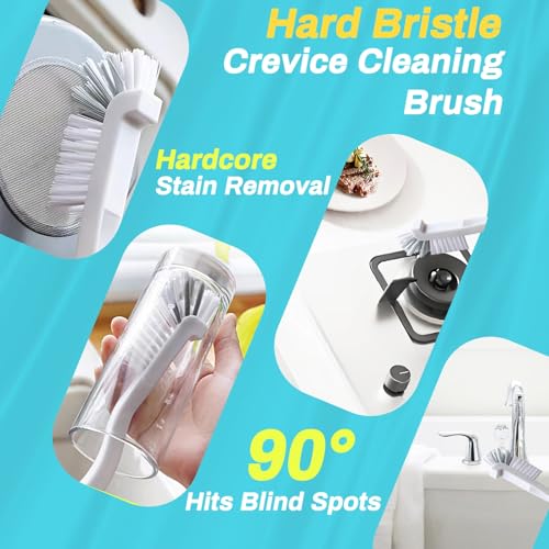 Ice Machine Cleaner Brush Sets, 14pcs Countertop Ice Maker Cleaner Tools, Gap Crevice Cleaning Brushes Tools Small Spaces, Scrub Sponge, Thin Brush for Cleaning Window Track, Straw, Bottle