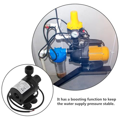 KALLORY Dc 24v Submersible Water Pump with Stainless Steel Shaft and Suction Cup, Miniature Pressurized Aquarium and Fountain Circulation Pump for Home Irrigation and Rainwater Transfer