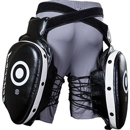 Fairtex Syntek Leather Thigh Pads, Muay Thai MMA Kickboxing Training Gear - color: Blue