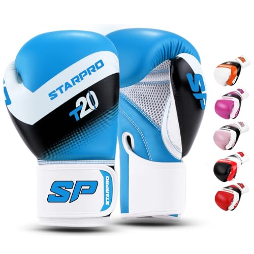 Starpro Kids Boxing Gloves – Training Gloves for Boys & Girls, 4oz & 6oz - color: Solar Blue, size: 6oz
