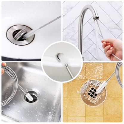 2 Pack 80 Inch Flexible Drain Brush, Sunroof Drain Cleaning Tool for Ice Maker, Refrigerator & AC Drain Line - style: 80 IN