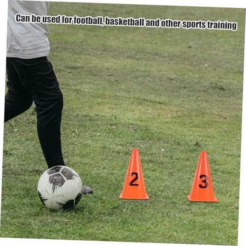 Toyvian 15pcs Plastic Numbered Training Cones Soccer Agility Markers for Basketball and Sports Practice Lightweight and Portable Numerical Identification for Drill Management