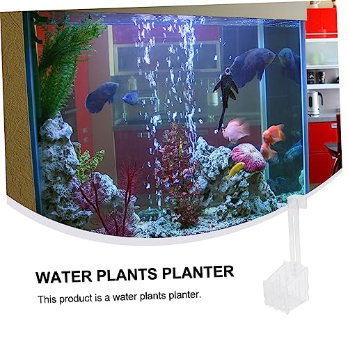 BESPORTBLE 2pcs Superior Acrylic Aquatic Planting Cup Water Grass Landscape Cups Fish Tank Plant Anchor Aquarium Decor
