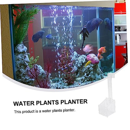 BESPORTBLE 2pcs Superior Acrylic Aquatic Planting Cup Water Grass Landscape Cups Fish Tank Plant Anchor Aquarium Decor