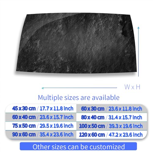 Aquarium Background Stickers - Stone, Texture, Surface, Depth, Black - Fish Tank Reptile Terrarium Decor Poster (60 x 40 cm / (23.6 x 15.7 inches)) - size: 60 x 40 cm / (23.6 x 15.7 inches)