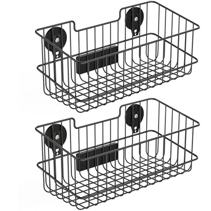 Magnetic Baskets, Large Capacity Metal Wire Mesh Basket Holder Organizer for Sundry Tool Storage, Magnetic Shelf for Garage, Laundry, Kitchen, Workshop, Cabinet(2 Pack) - style: Metal Magnetic Baskets