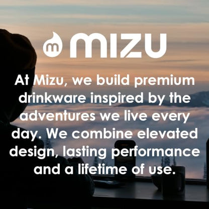 MIZU - V8 Water Bottle | 26 oz. Double Wall Stainless Steel Vacuum Insulated | Narrow Mouth with Leak Proof Cap | Multiple Colors | BPA Free - color: Spring Green