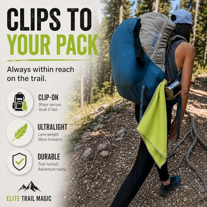Backpacking Ultralight Quick Dry Microfiber Soft Fast Drying Hand and Face Towel Wash Cloth Camping Yoga Hiking Active Lifestyle Small (Lime, Small) - color: Lime, size: Small