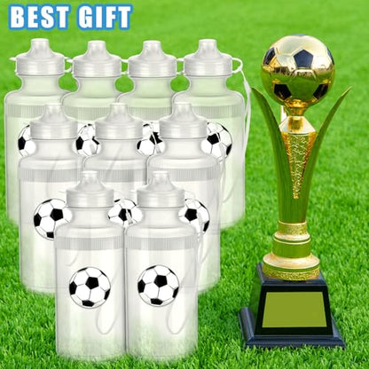 Zubebe 36 Pcs Sports Water Bottles Squeeze Bulk 21 oz | Reusable Plastic Water Bottles with Carry Strap, Back to School Supplies Summer Team Gifts for Students Travel Hiking Cycling - color: Clear White