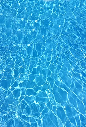 3x5ft Shining Blue Sea Water Ripple Background Surface of Swimming Pool Photography Backdrop Ocean Marine Style Adult Kid Baby Boy Girl Portrait Photoshoot Studio Props Video Drape Wallpaper - size: 3x5ft