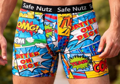 Adult Safe Nutz Compression Shorts - Batter On Deck (Built-in Cup)
