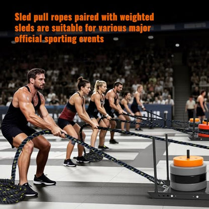20FT Weight Sled Rope Workout Sled Pulling Ropes, Sled Push Gym Equipment Weight Sled Pull Rope for Training Tire Pulling Workout Fitness Resistance Football Exercise Equipment for Men Women - size: 1.5IN 20FT Sled Rope