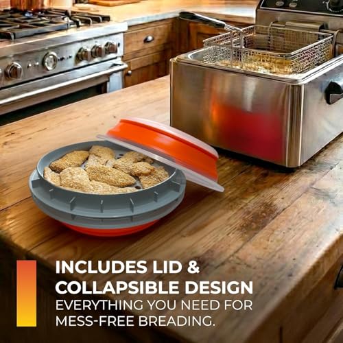 CanCooker Batter Bowl XL: Collapsible, Mess-Free, Dishwasher and Microwave Safe, Chemical-Free in Vibrant Orange