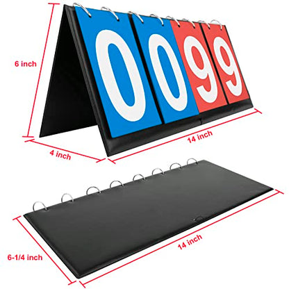 GOGO 6Packs Desktop Scoreboards 4-Digital Scoreboard