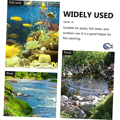 INOOMP 1pc Telescopic Fishing Net Fish Shrimp Catching Tool for Aquarium Use Fish-Friendly Design