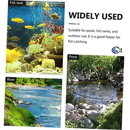 INOOMP 1pc Telescopic Fishing Net Fish Shrimp Catching Tool for Aquarium Use Fish-Friendly Design